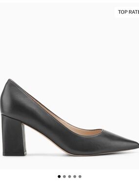 Marc Fisher Zala Block Heel Pointy Toe Pump in Black